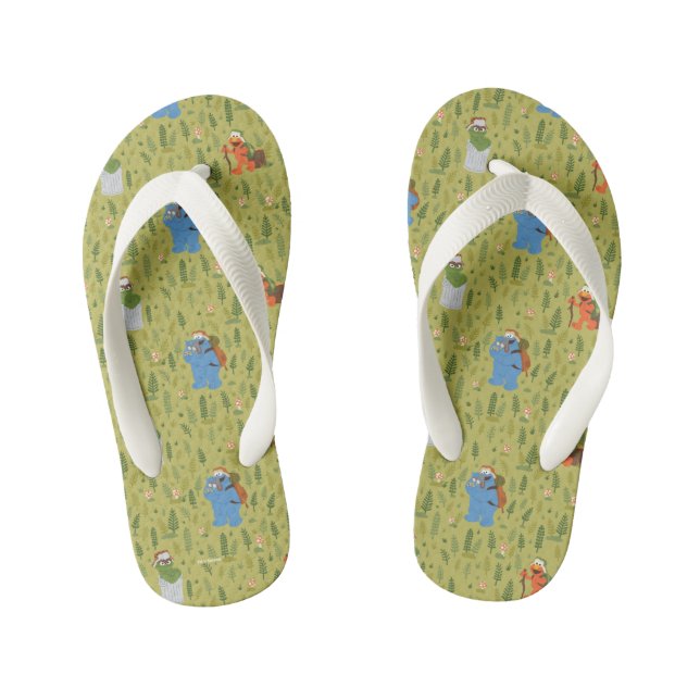 Sesame Street | Woodland Friends Pattern Kid's Thongs (Footbed)