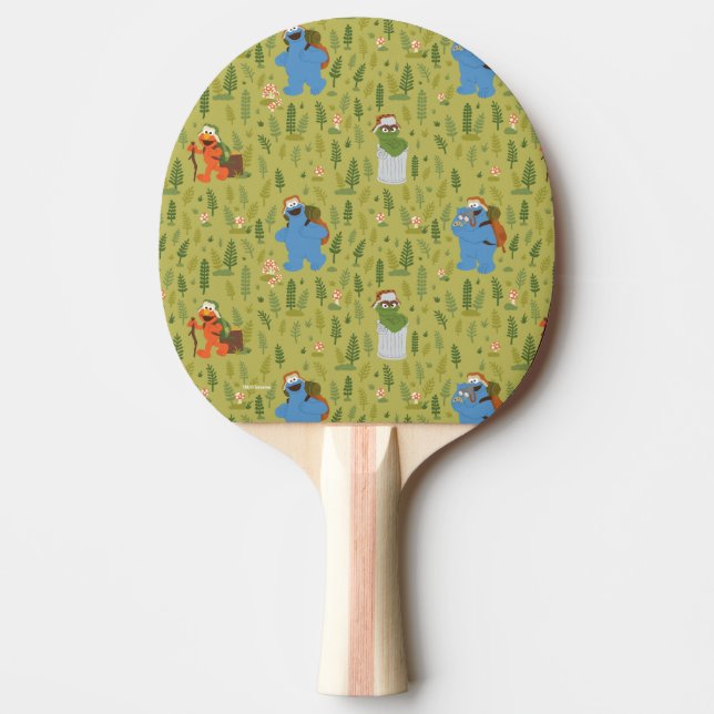 Sesame Street | Woodland Friends Pattern Ping Pong Paddle (Front)