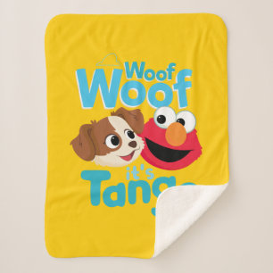 Sesame Street   Woof Woof It's Tango & Elmo Sherpa Blanket