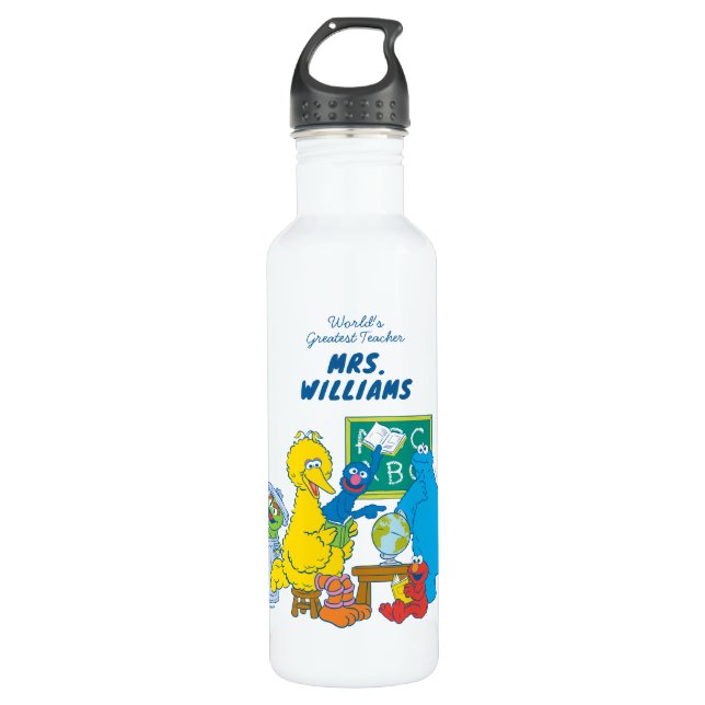 Sesame Street | World's Greatest Teacher 710 Ml Water Bottle (Front)
