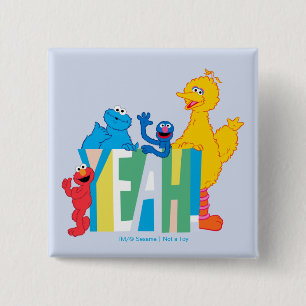 Sesame Street Yeah! 15 Cm Square Badge