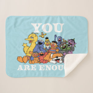 Sesame Street   You Are Enough Sherpa Blanket