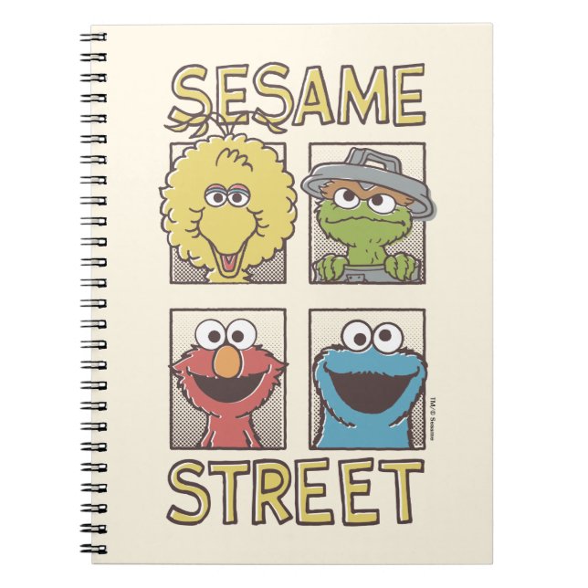 Sesame StreetVintage Character Comic Notebook (Front)