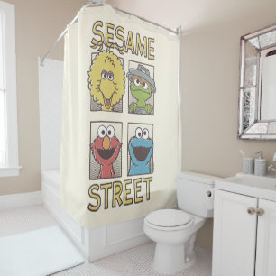 Sesame StreetVintage Character Comic Shower Curtain