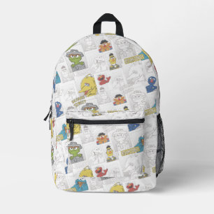 Sesame StreetVintage Comic Pattern Printed Backpack