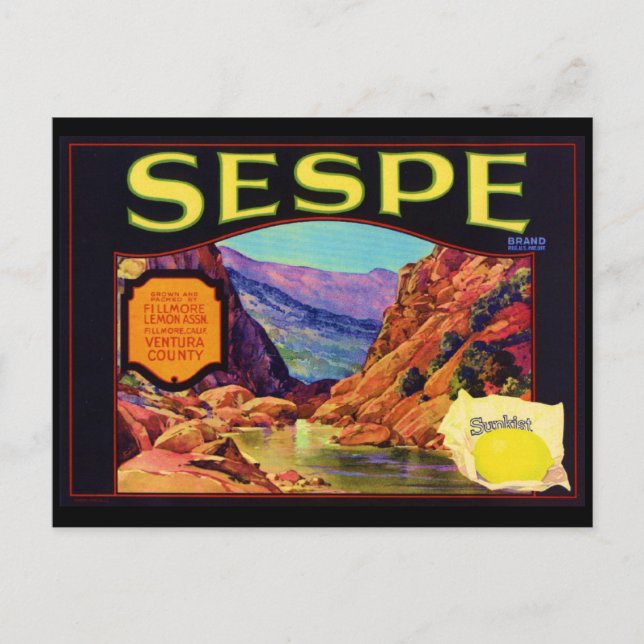 Sespe Lemons Postcard (Front)