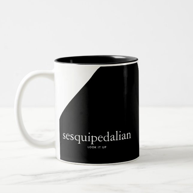 Sesquipedalian Two-Tone Coffee Mug (Left)
