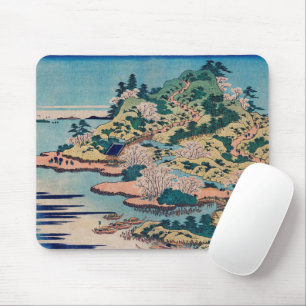 Sesshu Ajigawaguchi Tenposan by Katsushika Hokusai Mouse Pad