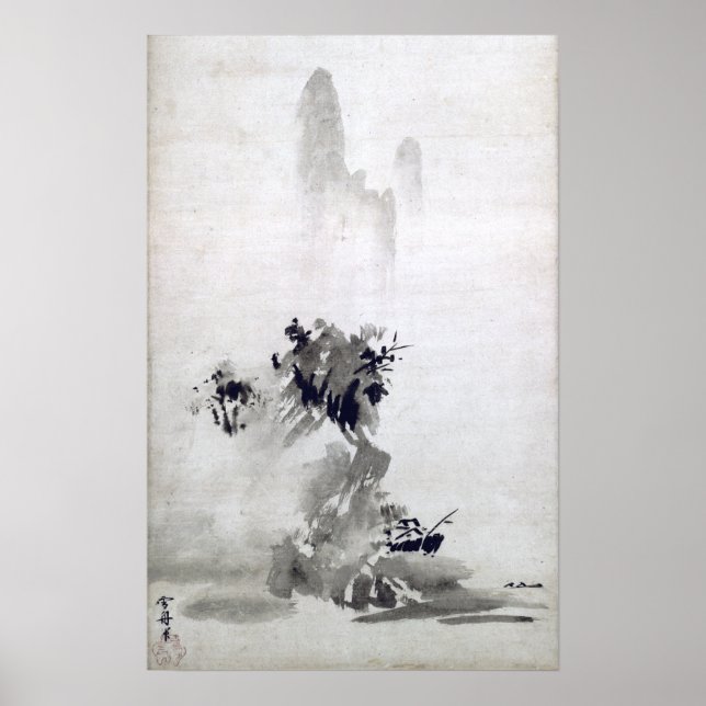 Sesshu Toyo Haboku-Sansui Landscape Poster (Front)
