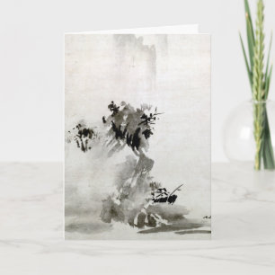 Sesshu Toyo Haboku-Sansui Landscape Poster Card