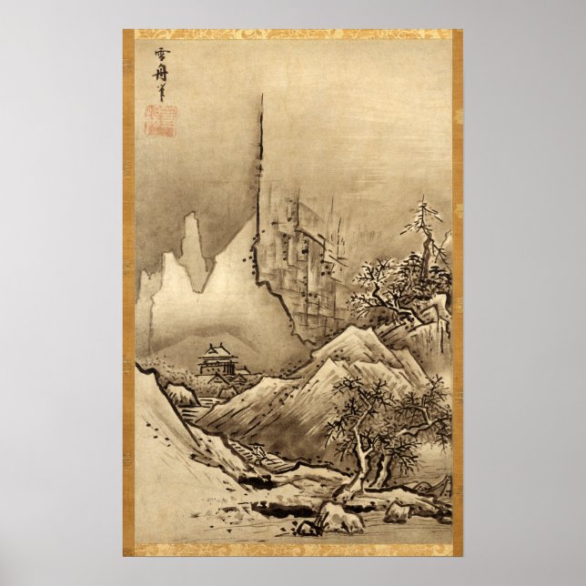 Sesshu Toyo Landscape of Four Seasons - Fall Poster (Front)
