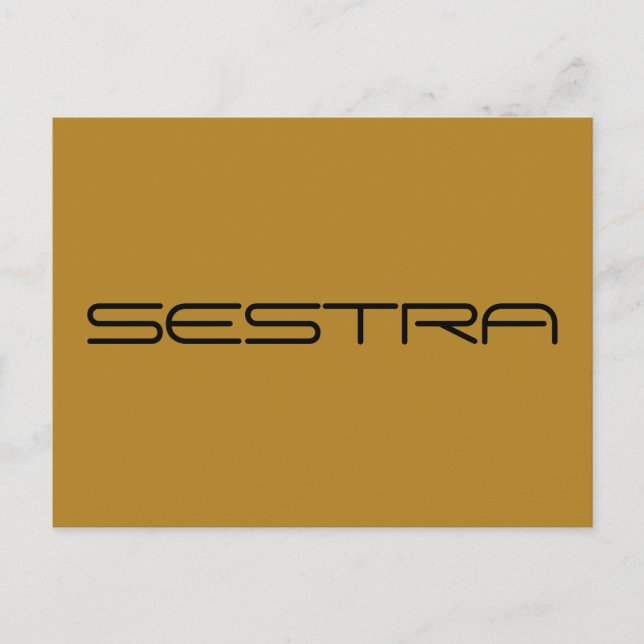SESTRA from Orphan Black,geometric font Postcard (Front)