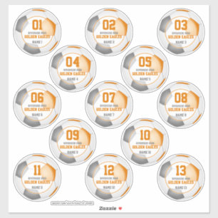 Set 13 orange grey team colours girls boys soccer