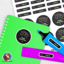 Set - 26 Name Stickers Game Controller |
