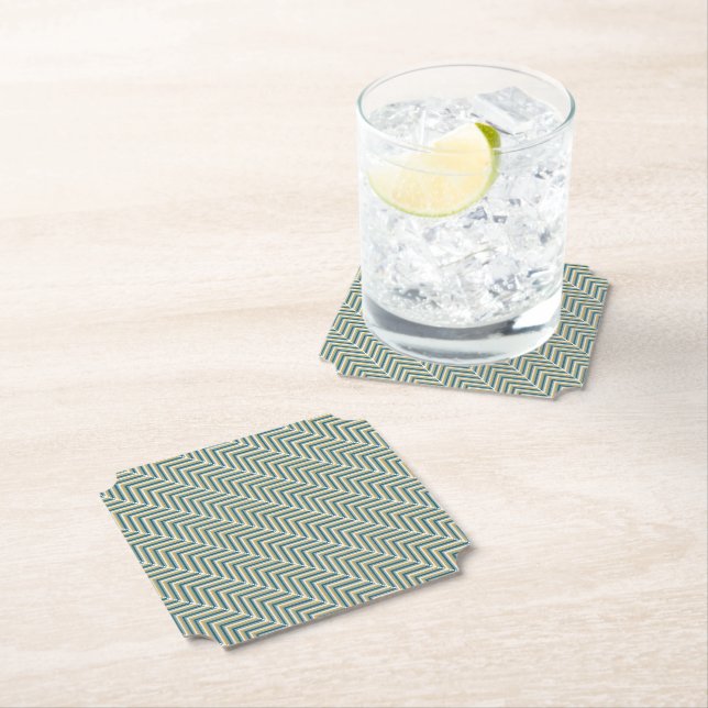 Set 6 cardboard posters with geometric design paper coaster (Insitu)