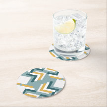 Set 6 cardboard posters with geometric design