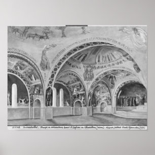 Set design for the church of Chatillon. Poster