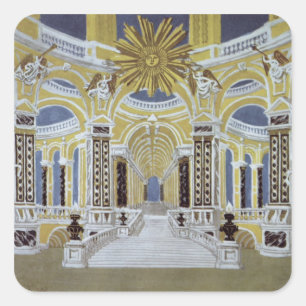 Set design for 'The Magic Flute' Square Sticker