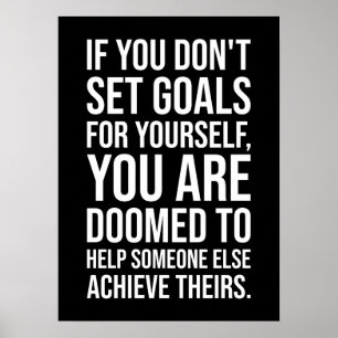 Set Goals - Hustle and Success Motivational Poster
