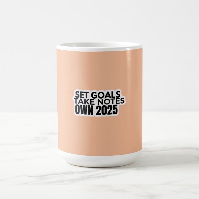 Set Goals. Take Notes. 2025 Mug (Center)