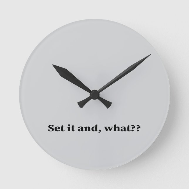 Set it and, what? round clock (Front)