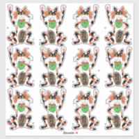 Set of 12 Cute Maneki Neko Lucky Beckoning Cats