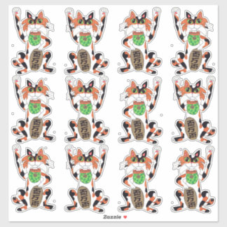 Set of 12 Cute Maneki Neko Lucky Beckoning Cats