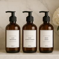 Set of 12 Personalised Waterproof bathroom Labels