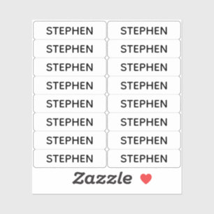 Set of 16 Small Minimalist Custom Name Labels