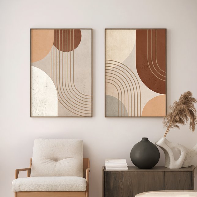 Set of 2 Abstract Japandi Wall Art Prints (Creator Uploaded)