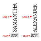 Set of 2 Engraved Couple's Champagne Flutes