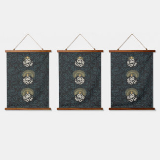 set of 3 candlelight tapestry weave motif