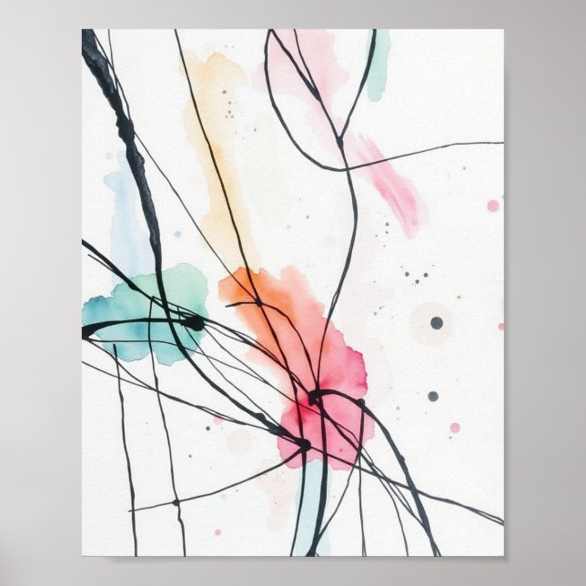 Set of 3 Minimal Abstract Line Art Prints (Front)