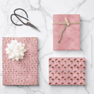 Set of 3 Pink Japanese Fortune Paper