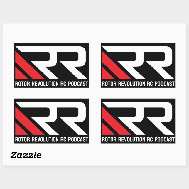 Set of 4 Rotor Revolution RC Podcast Stickers (Sheet)