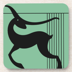 Set of 6 Art Deco Deer Coasters