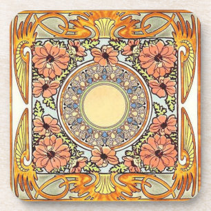 Set of 6 Art Nouveau Coasters