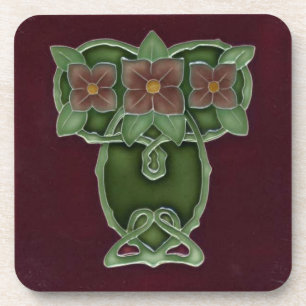Set of 6 Art Nouveau Coasters