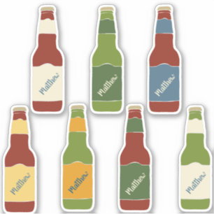 Set of 7 Personalised Beer Bottle