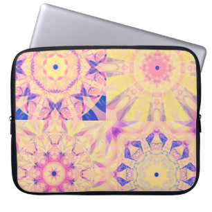 Set of abstract background colourful kaleidoscopic laptop sleeve