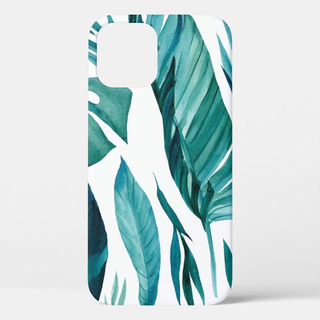 Set of abstract tropical palm leaves on isolated w Case-Mate iPhone case (Back)