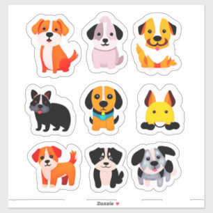 Set Of Adorable Dog