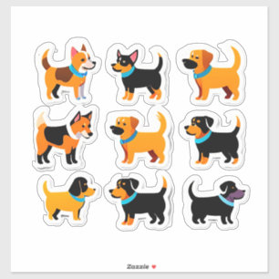 Set Of Adorable Dogs