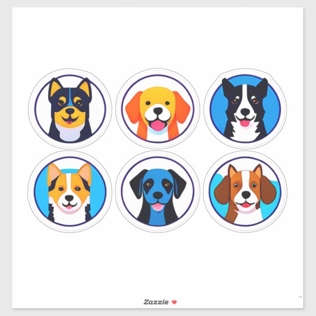 Set Of Adorable Dogs (Sheet)