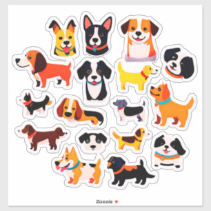Set Of Adorable Dogs