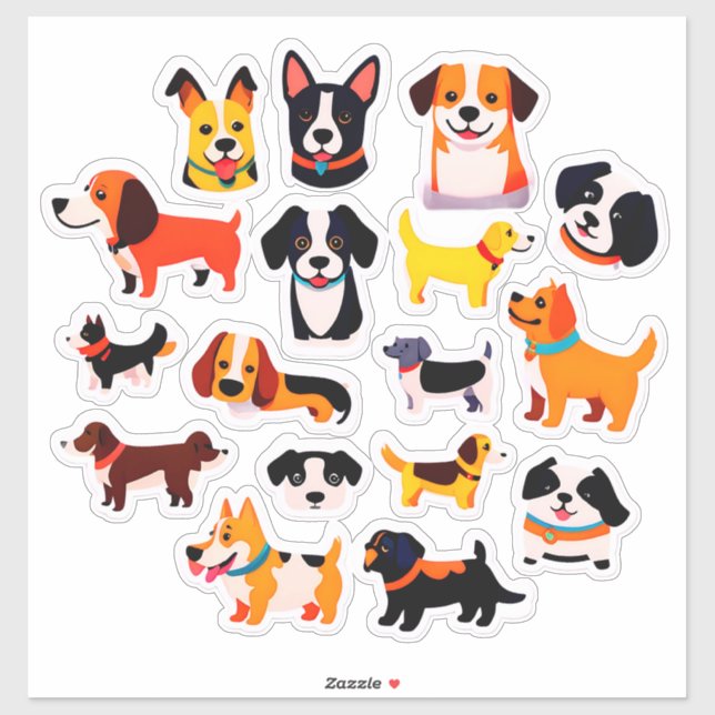 Set Of Adorable Dogs (Sheet)