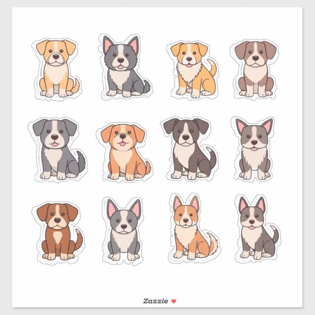 Set Of Adorable Dogs (Sheet)