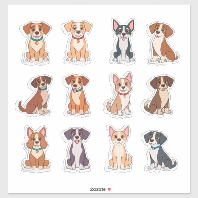 Set Of Adorable Dogs (Sheet)