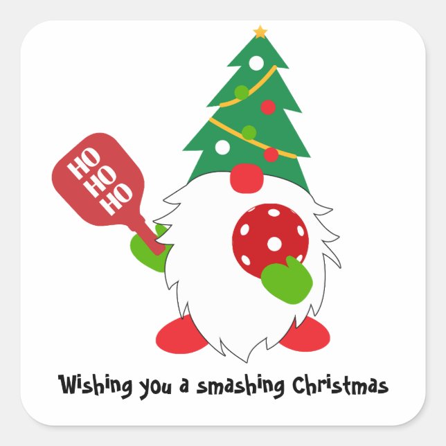 Set of 🎅Christmas pickleball  Square Sticker (Front)