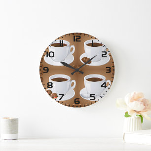 Set Of Coffee  Large Clock